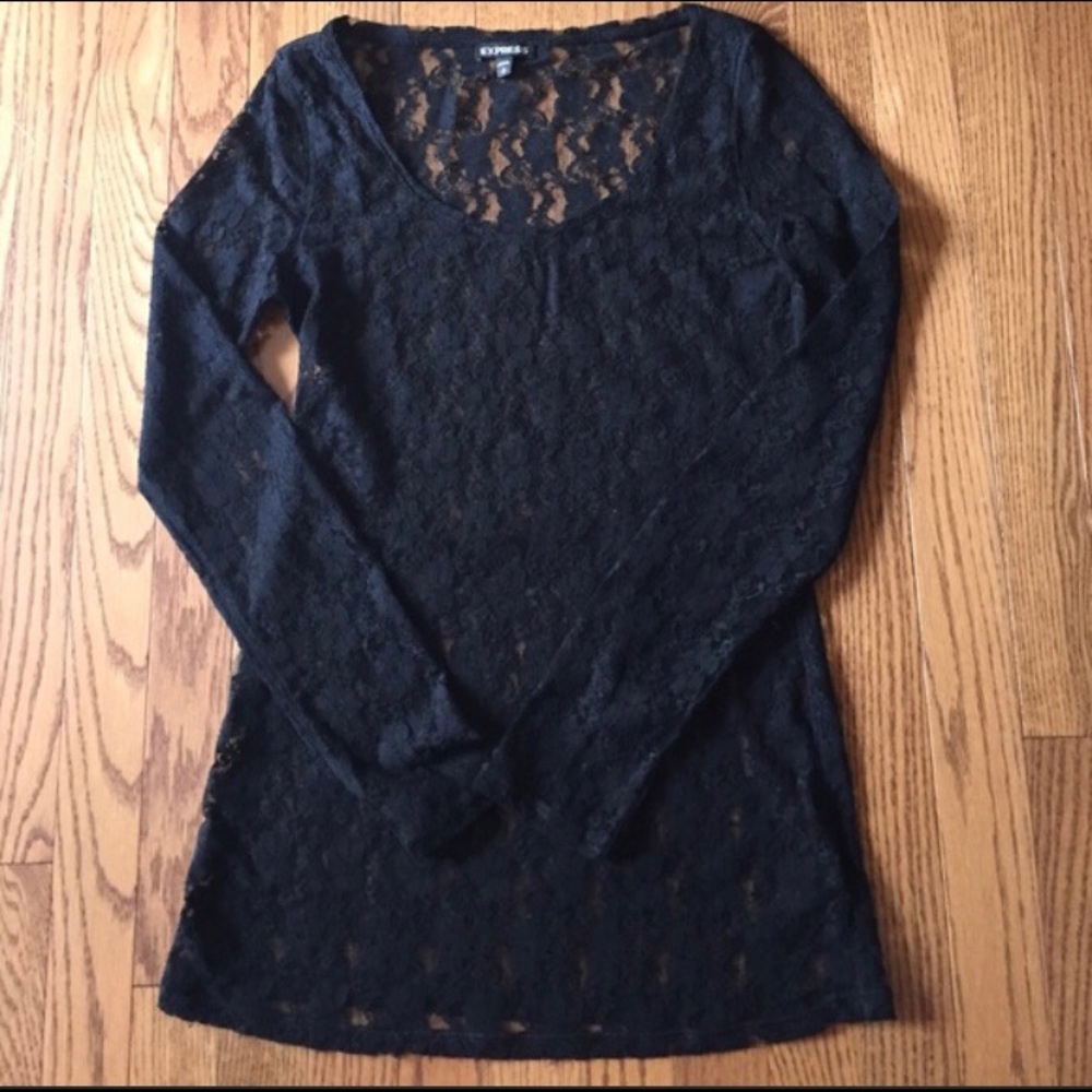 Black Express Lace Top